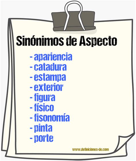 sinonimo aspecto|diferentes aspectos sinonimo.